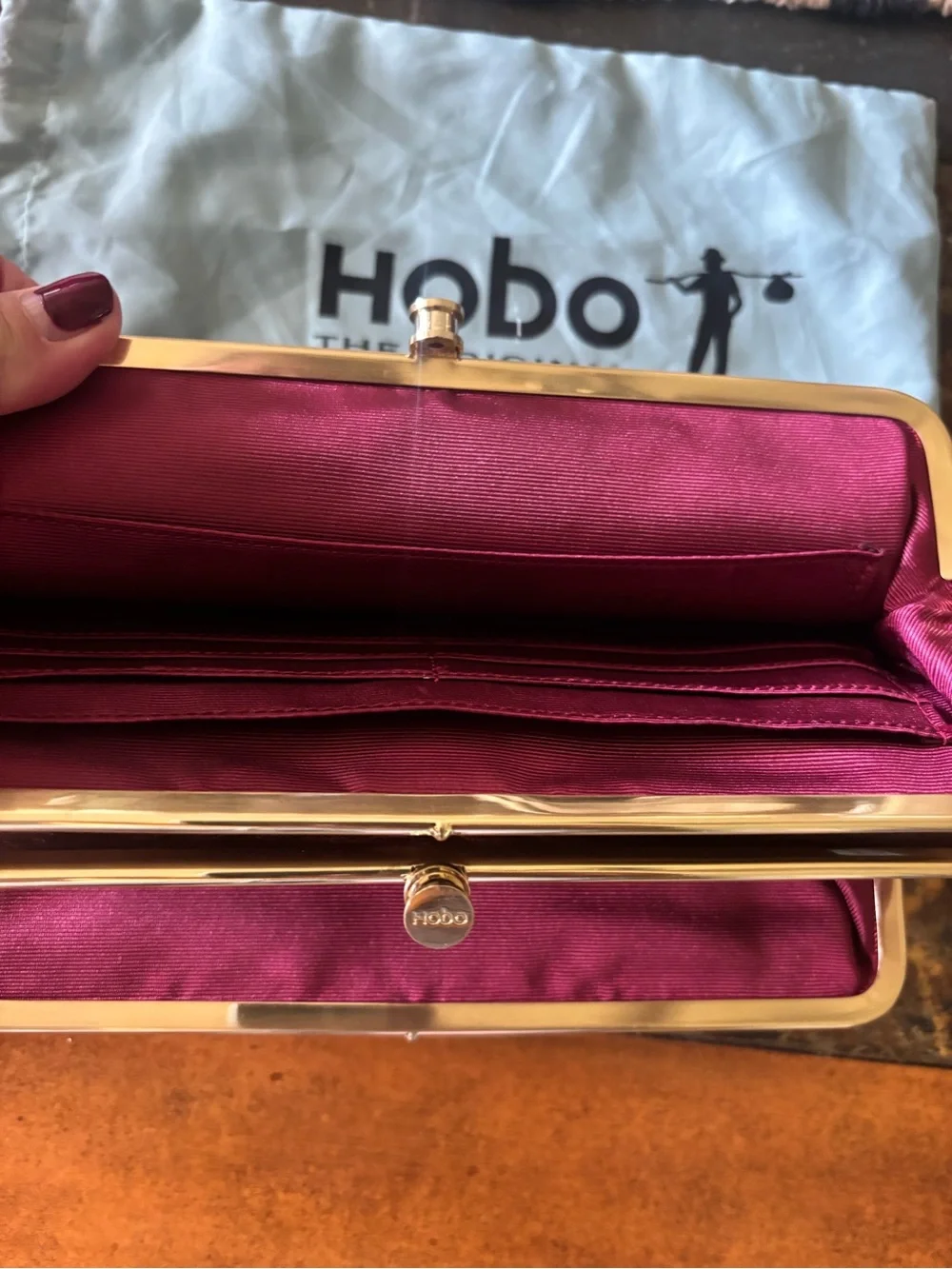 HOBO Brown Patchwork Leather & Snakeskin-Print Clutch